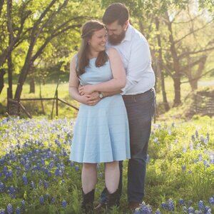 Calvin Klein Pale Blue A-Line Sleeveless Dress